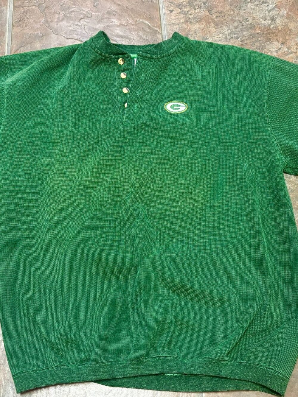 ~~Vintage Green Bay Packers 1/4 Button Cadre Athletic L/S pullover M  ***Local S